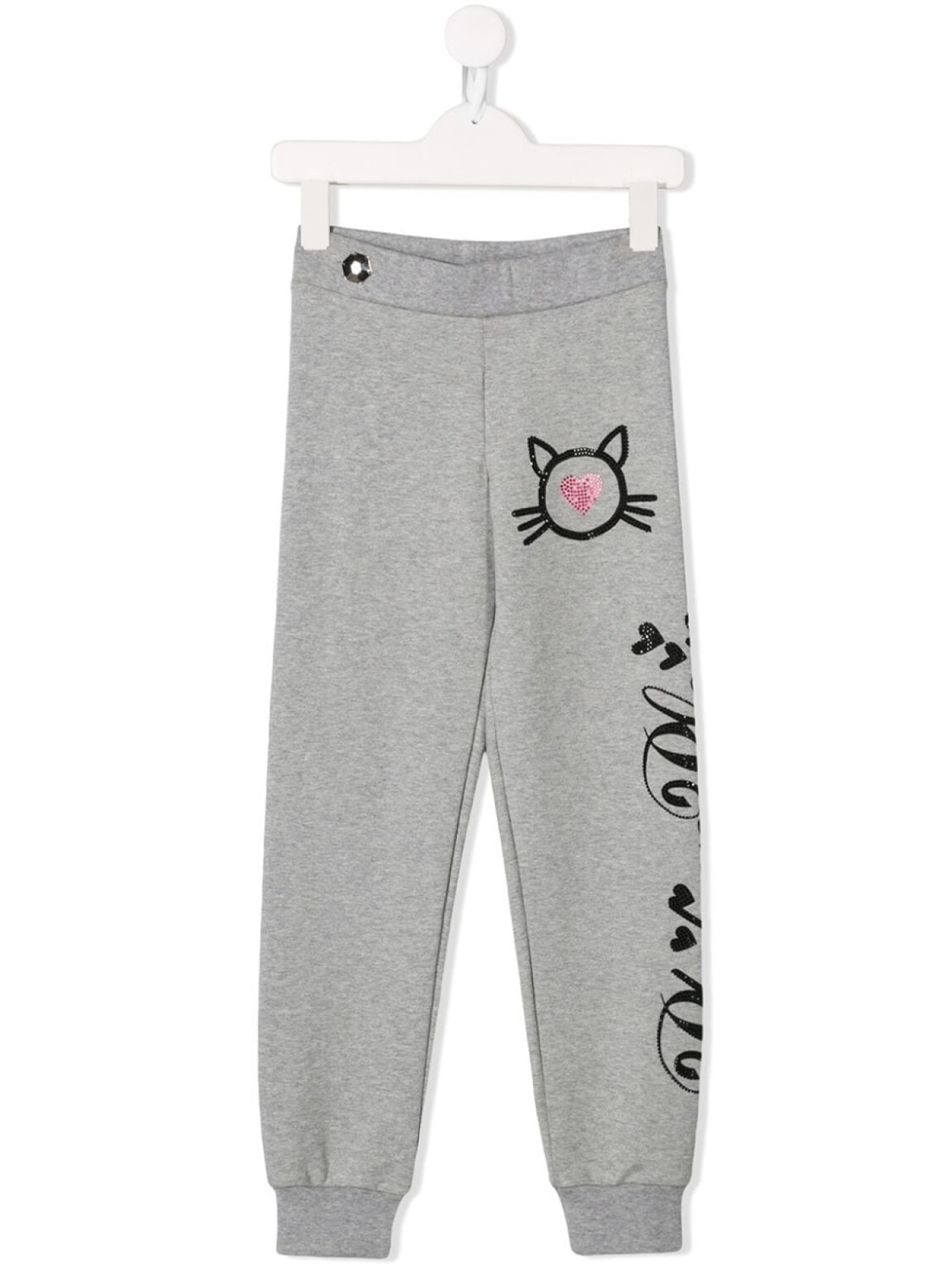 

Philipp Plein спортивные брюки Crystal Cat, серый