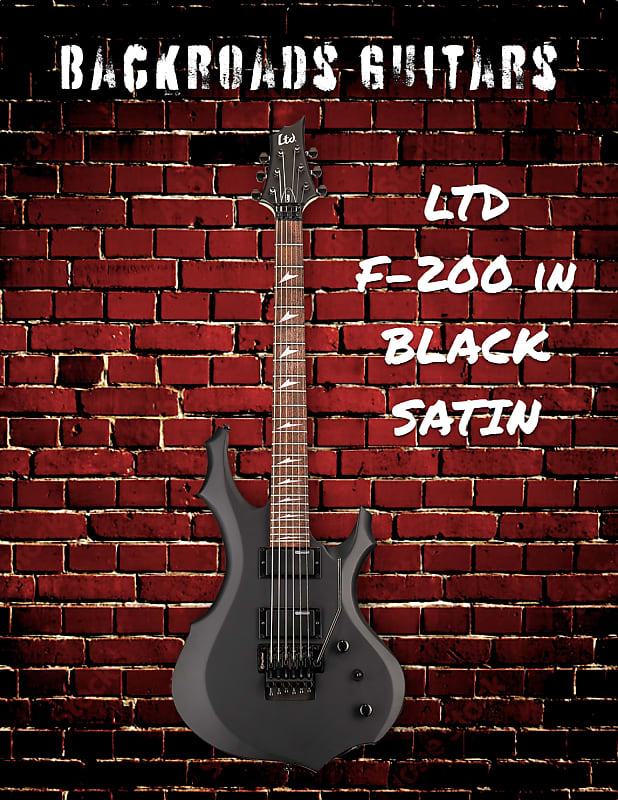 цена Электрогитара LTD F-200 in BLACK SATIN