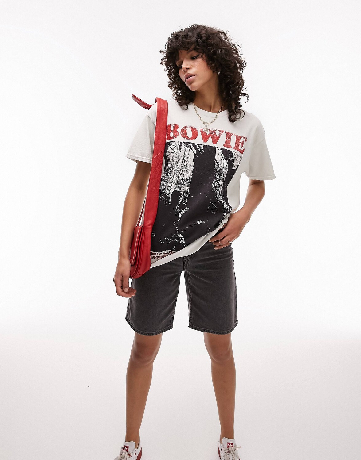 

Oversized-футболка с изображением Topshop Bowie