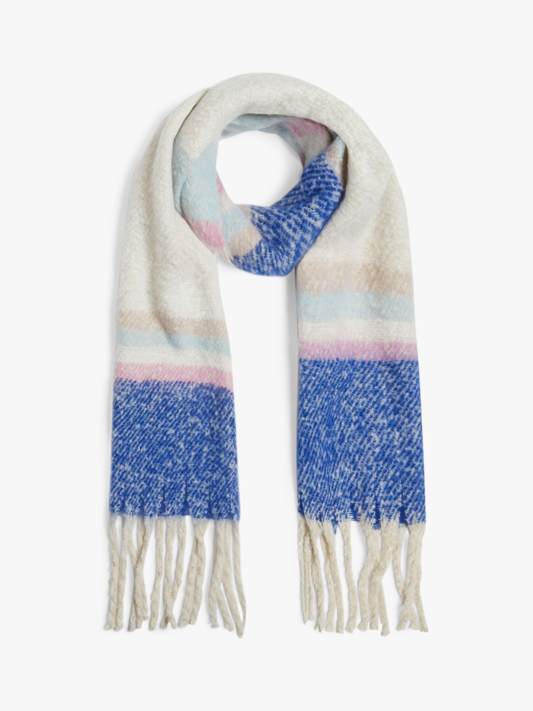 Полосатый шарф-одеяло James Lakeland, синий/мульти полосатый шарф одеяло james lakeland синий