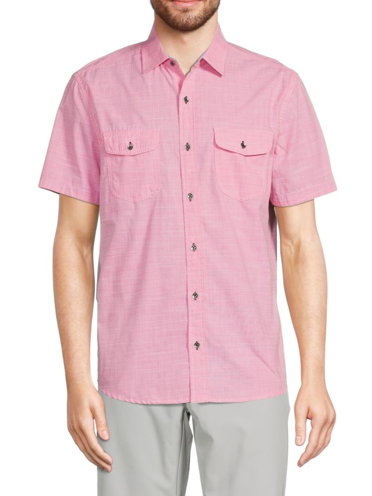 Рубашка с карманами и клапанами Cullman Flag & Anthem, розовый