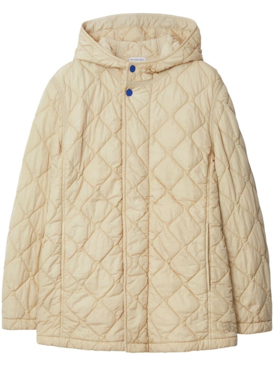 

Burberry стеганая куртка с капюшоном, серый