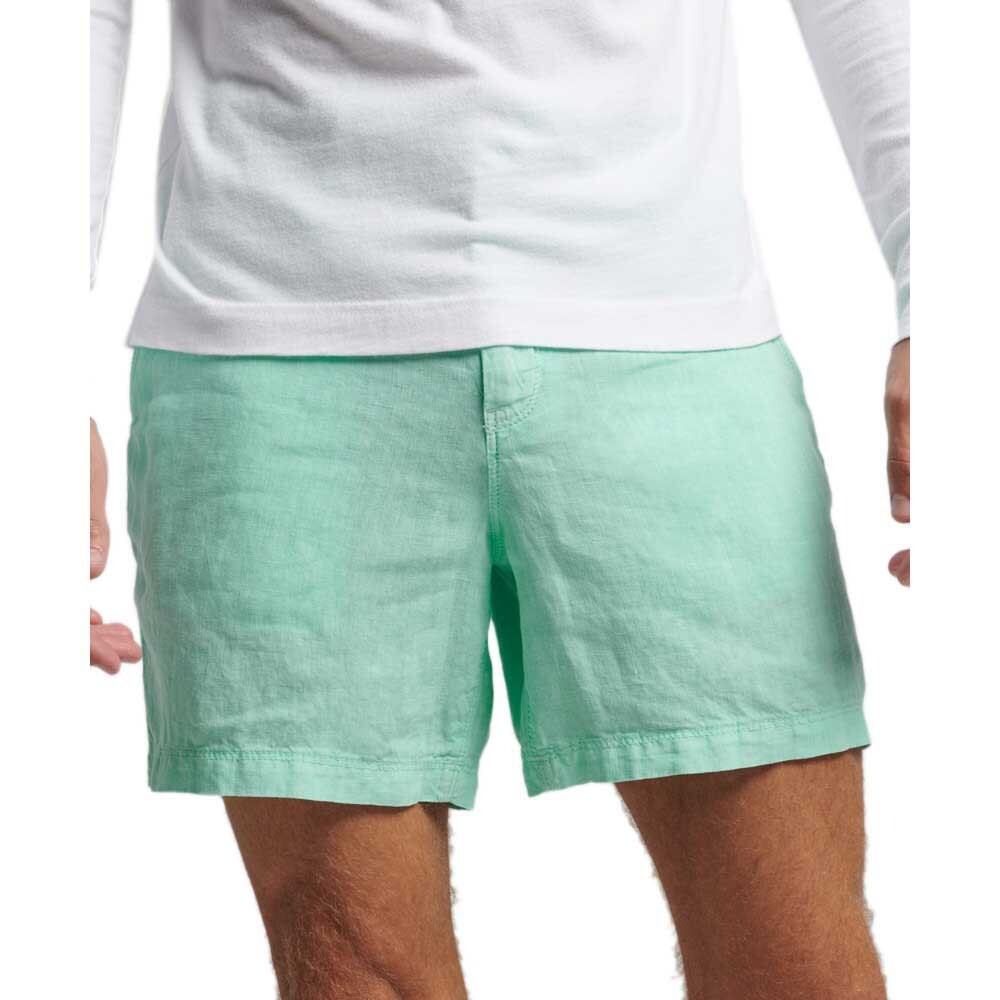 

Шорты Superdry Studios Overdyed Linen, зеленый