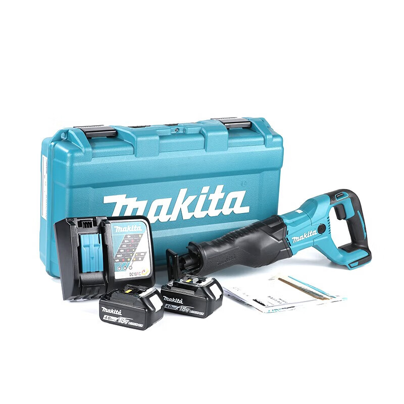 Сабельная пила аккумуляторная Makita DJR186RME + два аккумулятора 18V/4.0Ah