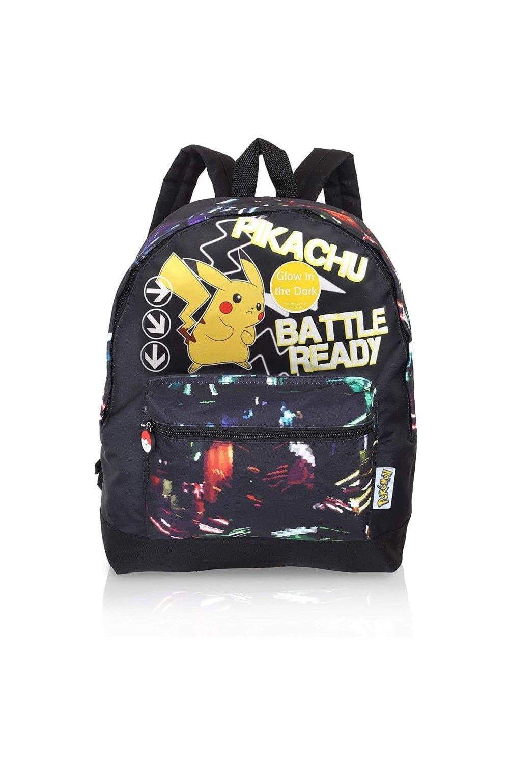 Большой светящийся в темноте рюкзак Пикачу Pokemon, черный цена и фото