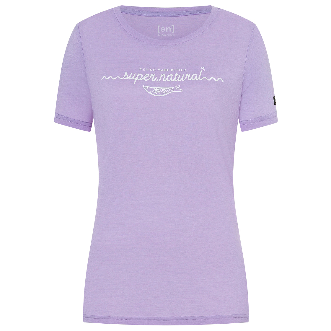 Рубашка из мериноса Super Natural Women's Marina Tee, цвет Lavender/Fresh White