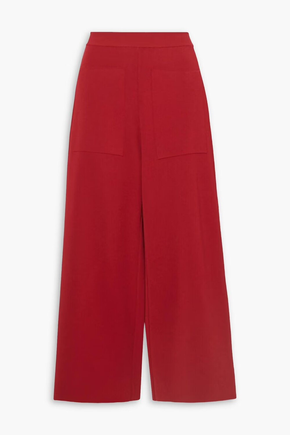 

Укороченные широкие брюки эластичной вязки Stella Mccartney, кирпич