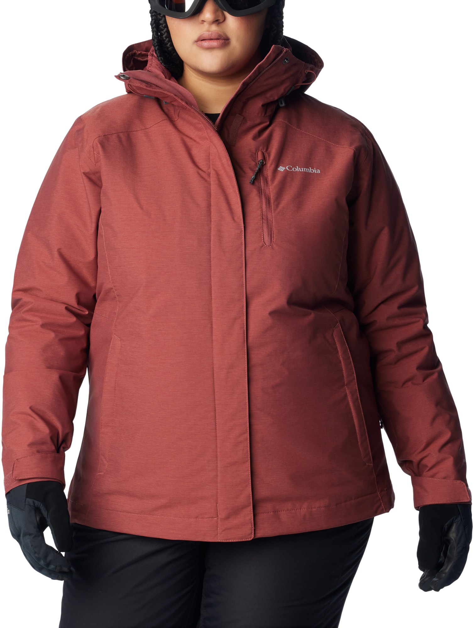 Куртка 3-в-1 Whirlibird IV Interchange — женские большие размеры Columbia, красный
