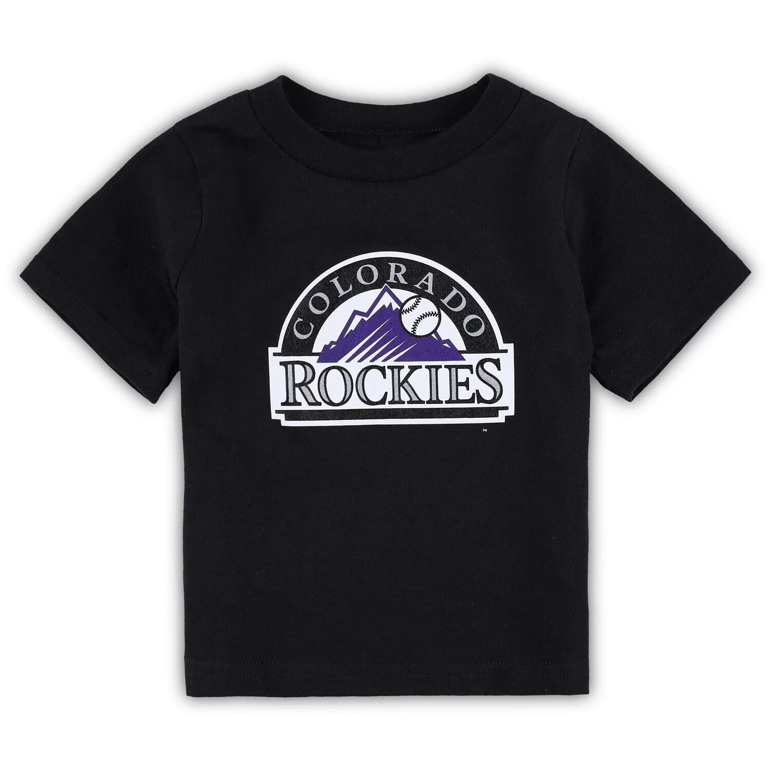 

Черная футболка с основным логотипом команды Colorado Rockies Team Crew для малышей Outerstuff