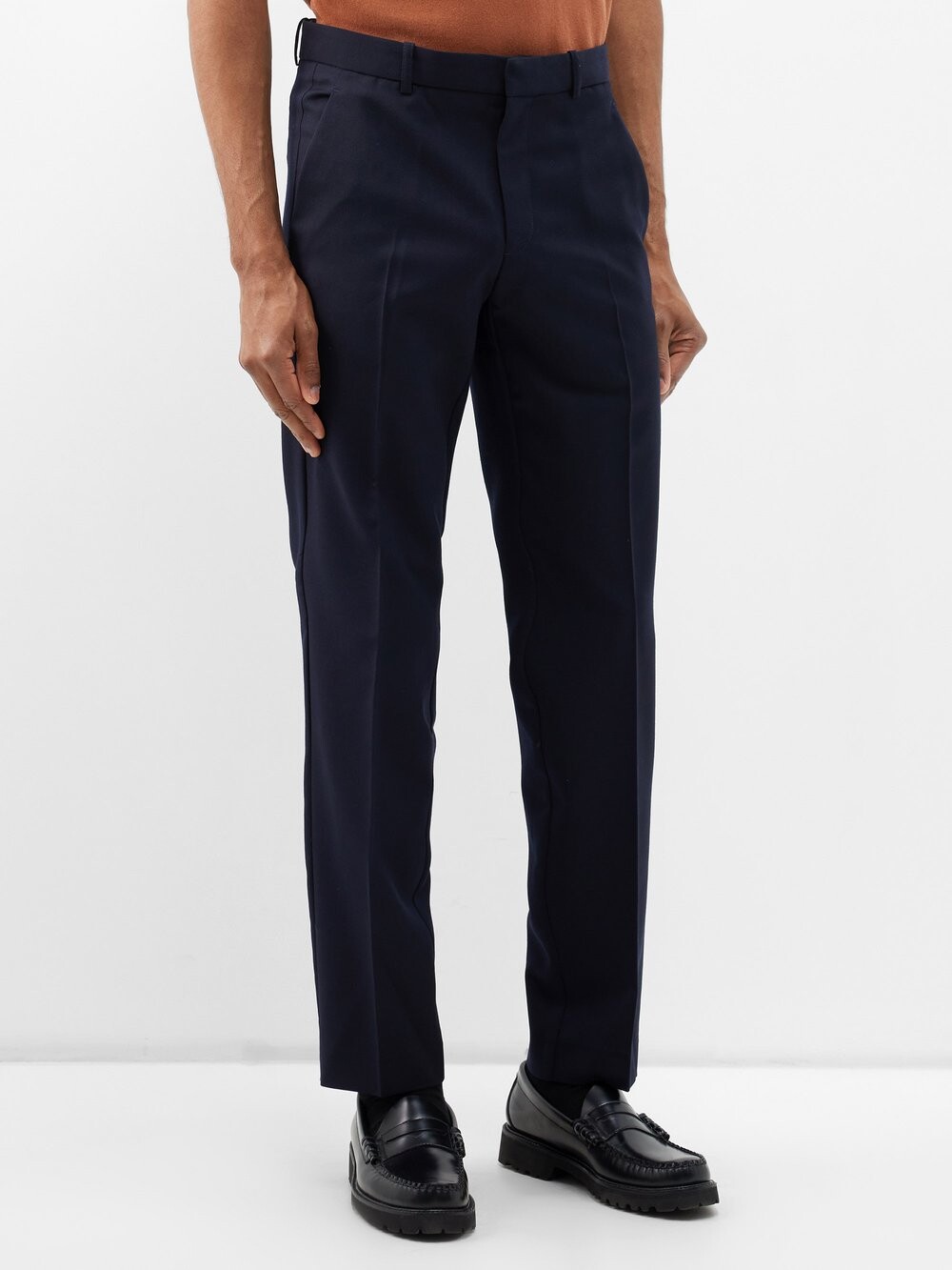 

Костюмные брюки formel из шерсти и твила A.P.C., синий