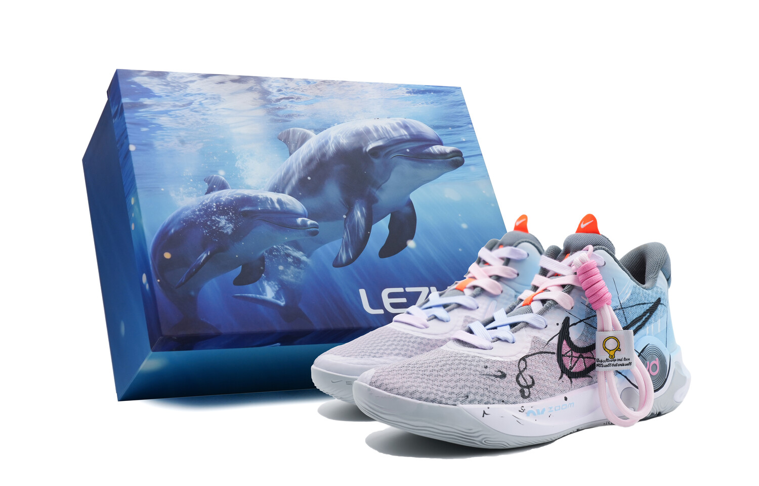 

Баскетбольные кроссовки Trey 5 Basketball Shoes Unisex Mid-Top Pink/Blue Nike