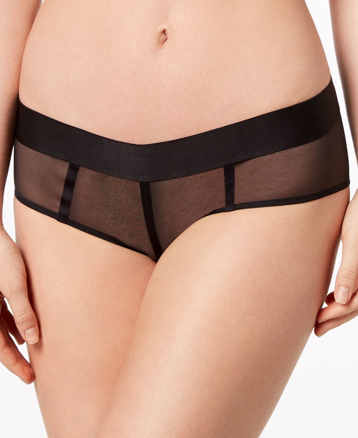 

Прозрачное хипстерское нижнее белье с сетчатыми вставками DK4942 DKNY, черный