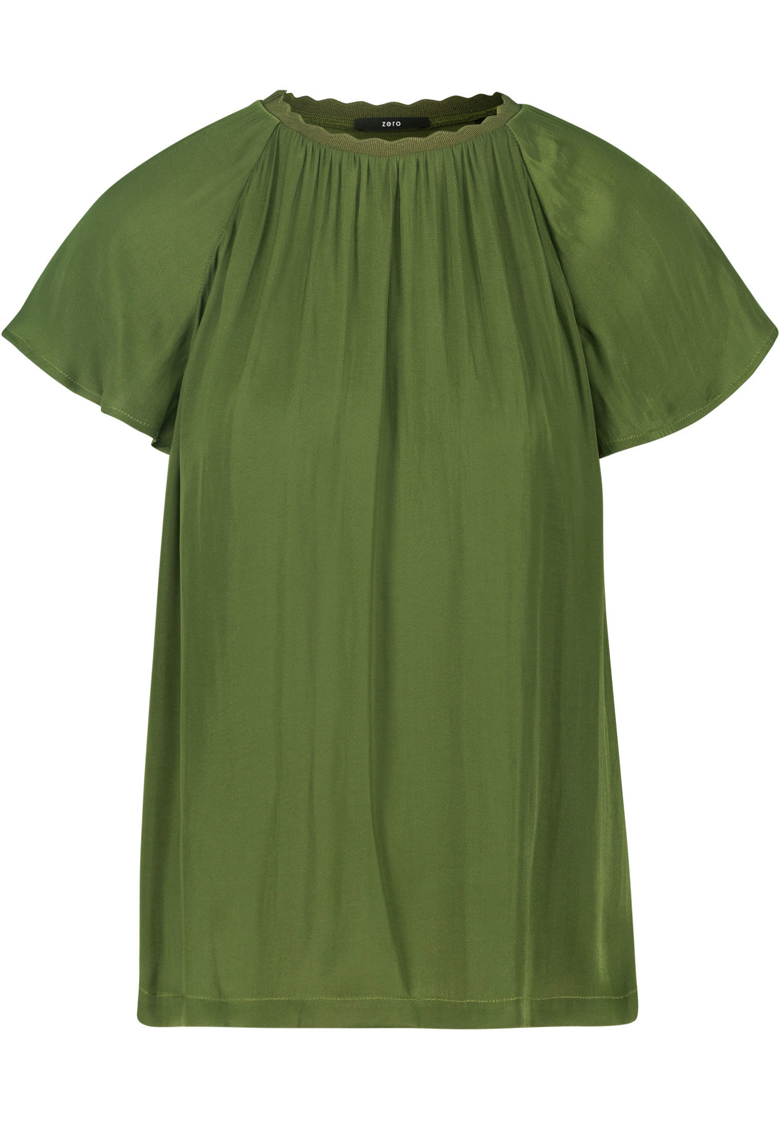 Блуза Zero Satin mit Volantärmel, цвет Cypress