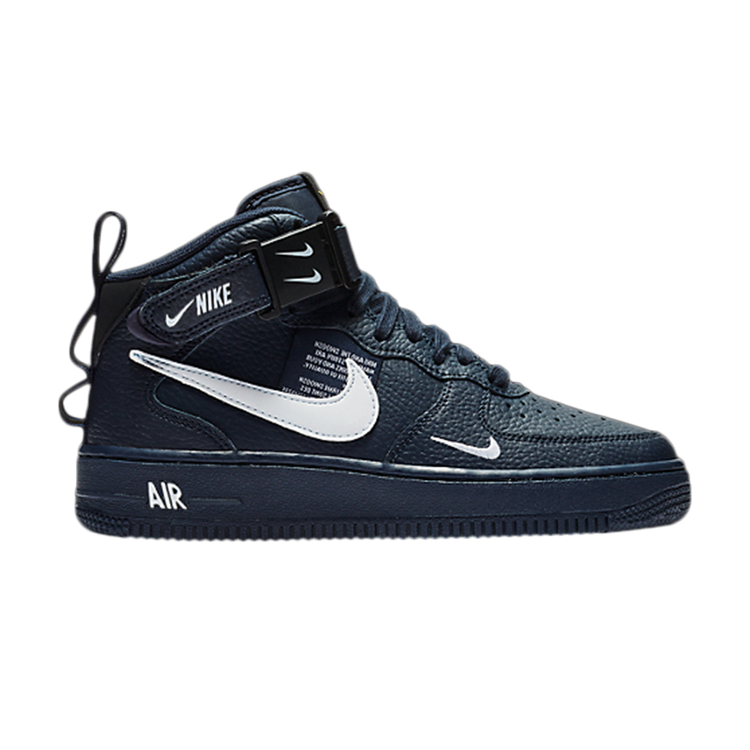 Кроссовки Nike Air Force 1 Mid LV8 GS 'Overbranding', синий кроссовки nike air force 1 mid lv8 gs overbranding серый