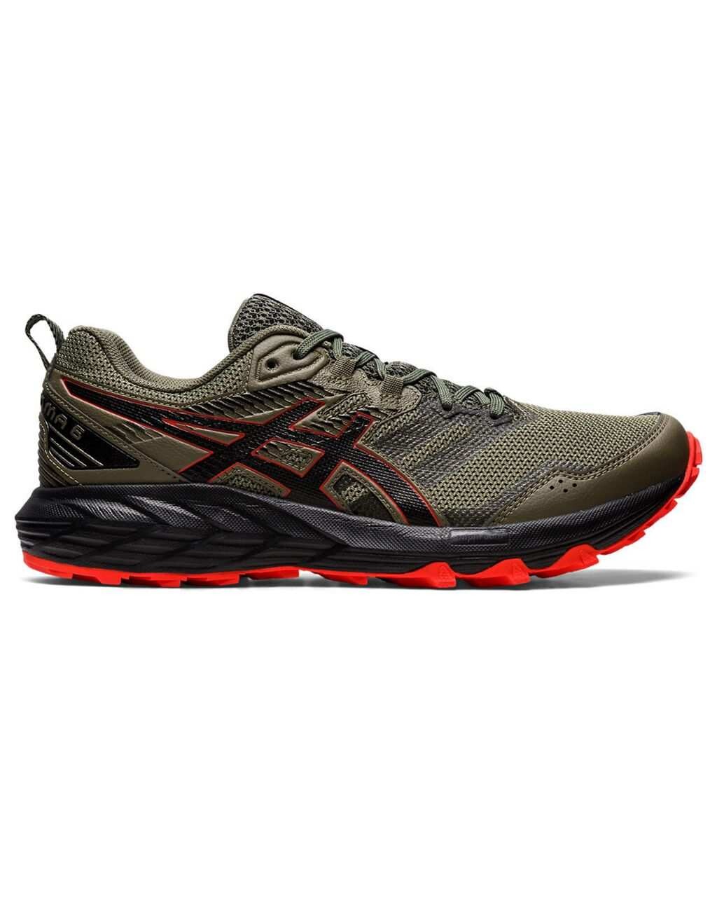 

Кроссовки Asics Running Gel-Sonoma 6 цвета хаки и оранжевого цвета