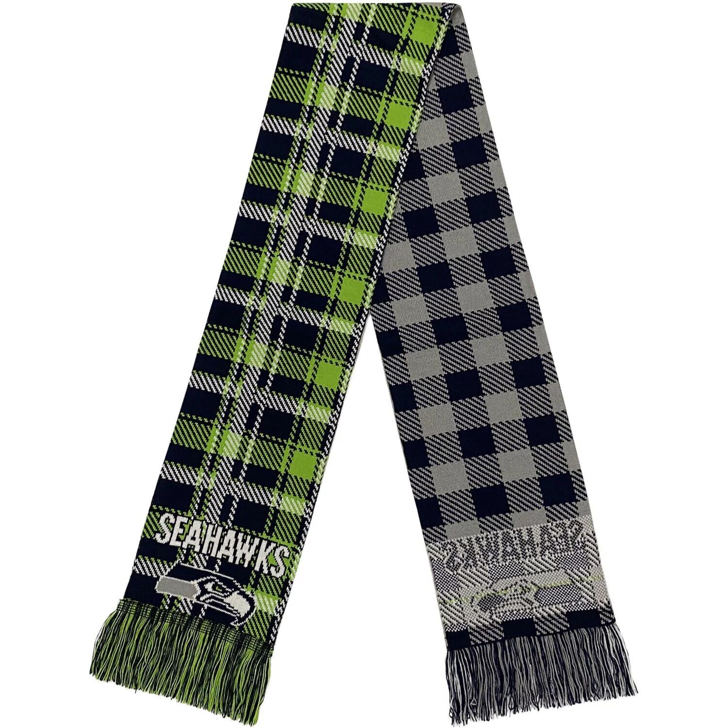 

FOCO Seattle Seahawks клетчатый шарф с цветными блоками