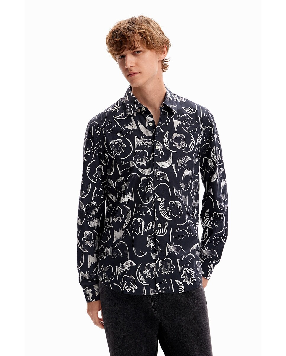 

Рубашка из поплина Arty Desigual, черный