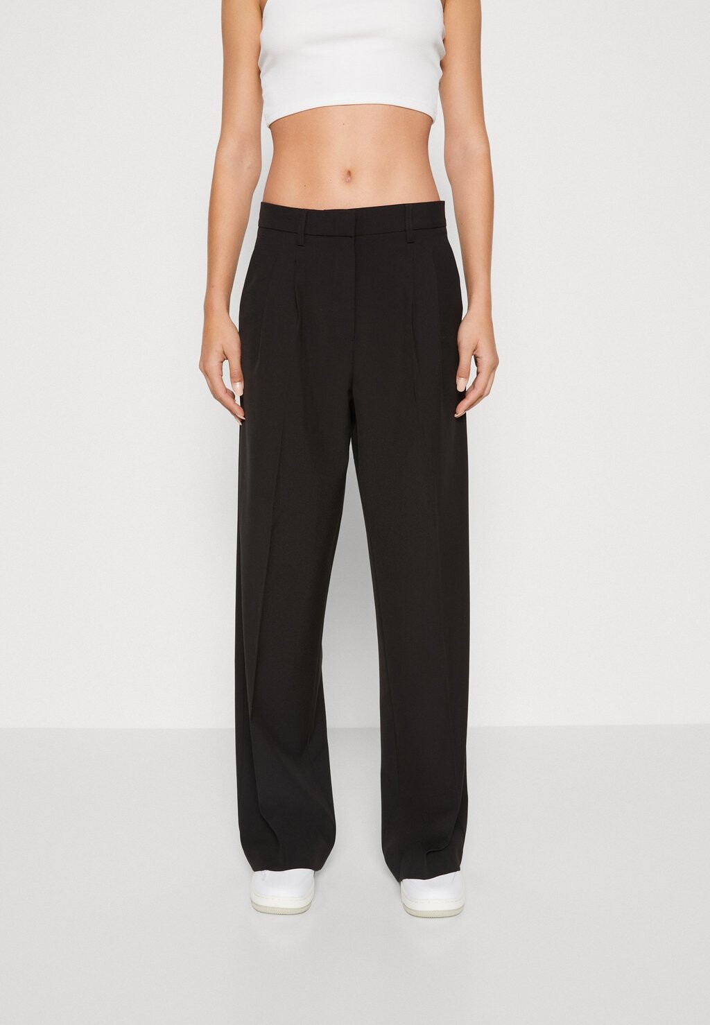 

Брюки Vero Moda, черный Vmtroian Wide Dad Pant, черный