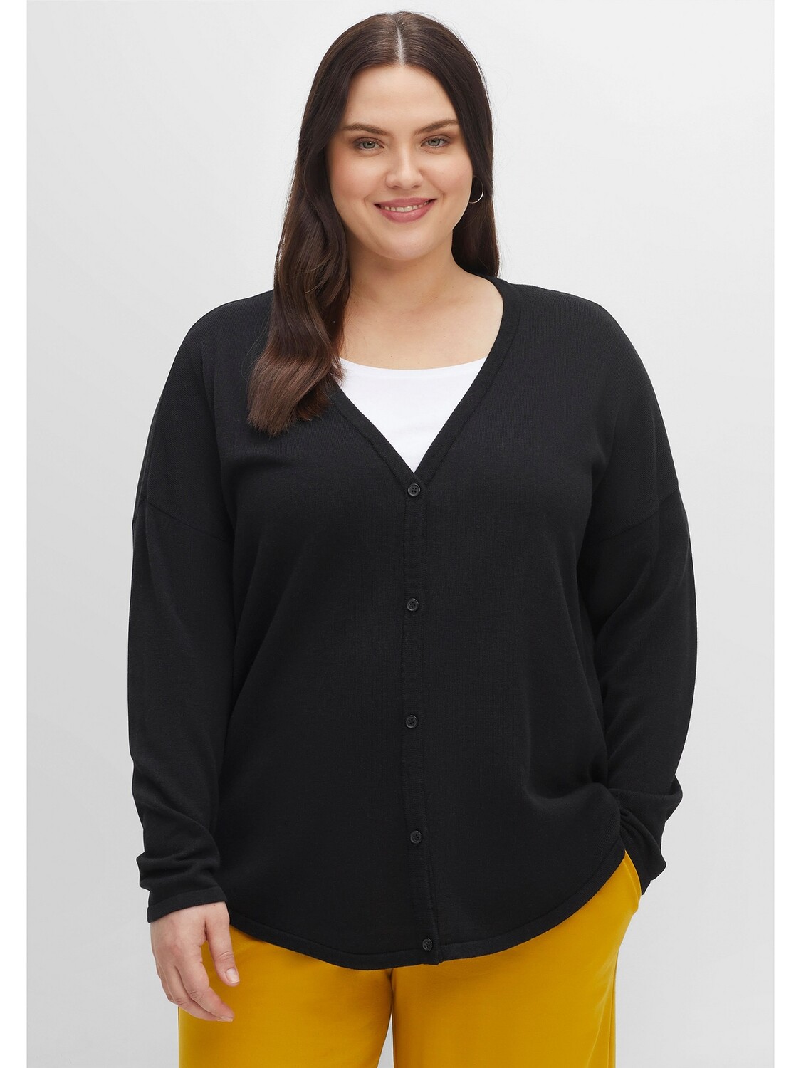 

Кардиган sheego Strickjacke, черный