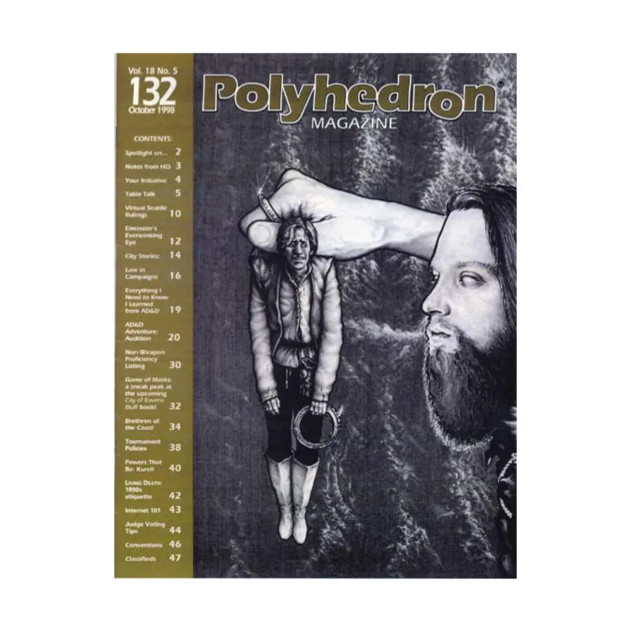 

Журнал #132 "AD&D Adventure - Audition, Law in Campaigns", Polyhedron Magazine #101 - #148