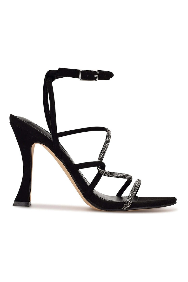 

Текстильные босоножки Blitz на высоком каблуке Nine West, черный