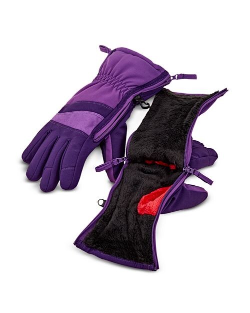 

Перчатки Alyssa на молнии для девочек ZipGlove, цвет Purple