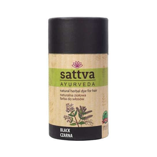 Краска для волос Satva Natural травяная краска для волос натуральная травяная краска для волос черный 150г, Sattva