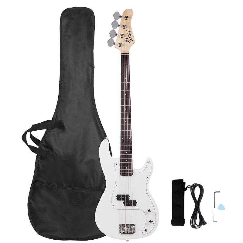 цена Басс гитара Glarry GP Electric Bass Guitar White