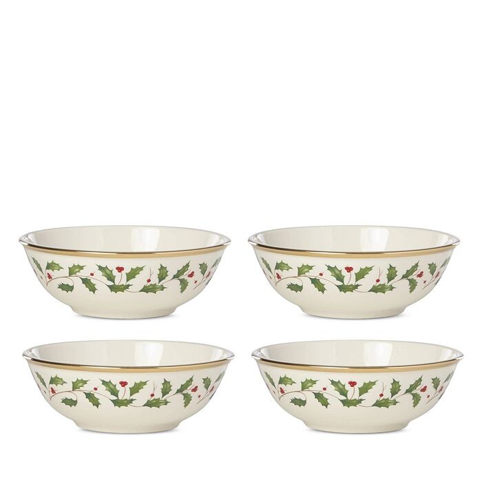 

Lenox Holiday Dinnerware Миски для сервировки столовых приборов, набор из 4 шт, слоновая кость/кремовый