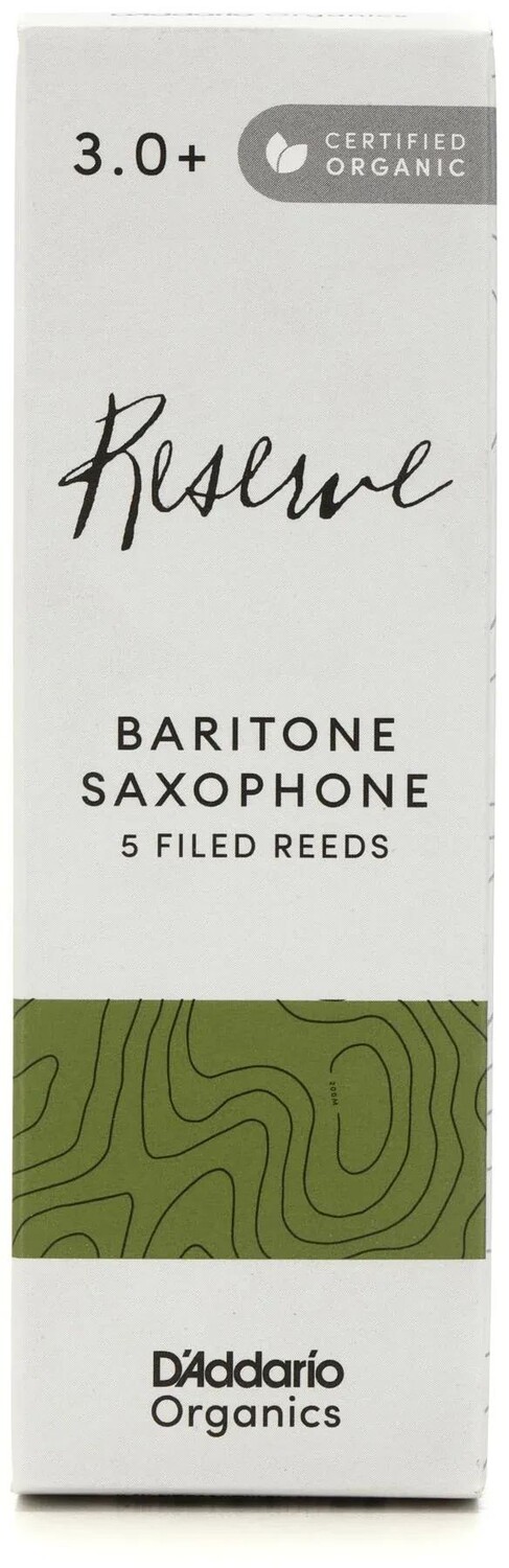 

Трости для баритона-саксофона D'Addario Organics Reserve — 3,0+ (5 шт.)