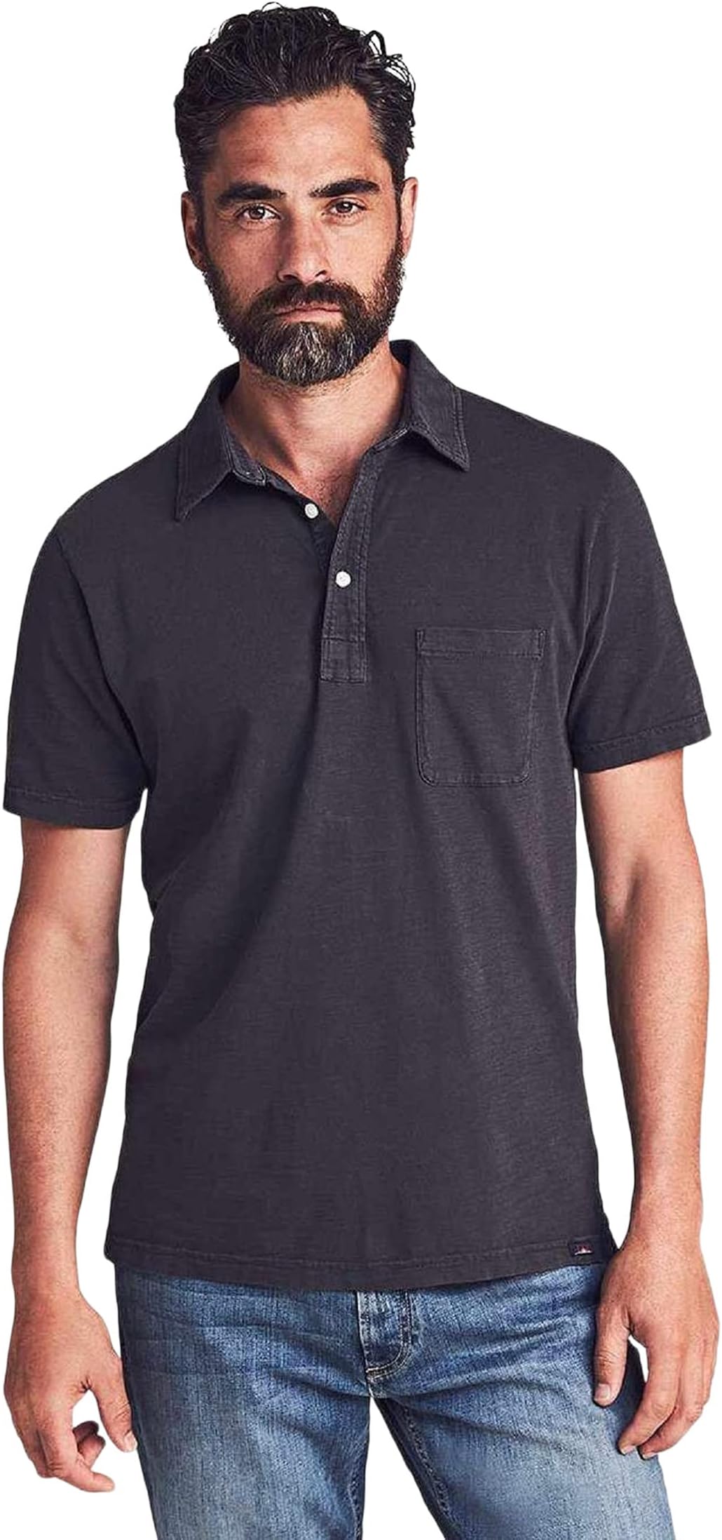 

Рубашка-поло Sunwashed Polo Faherty, цвет Washed Black 1