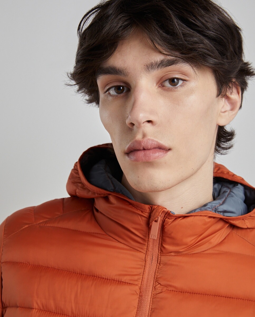 

Мужской легкий пуховик с водоотталкивающим капюшоном Easy Wear, апельсин, Оранжевый