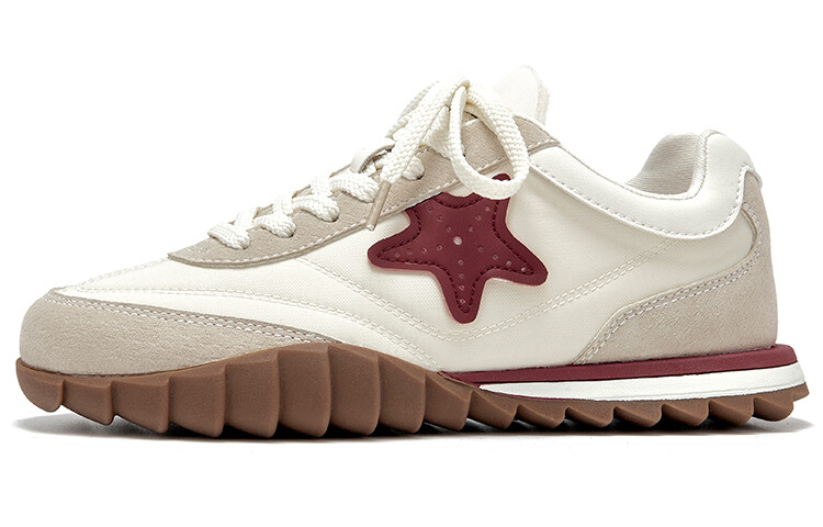 

Кроссовки Beau Today Lifestyle Shoes Women's Low-top Double Beige White Red, красный