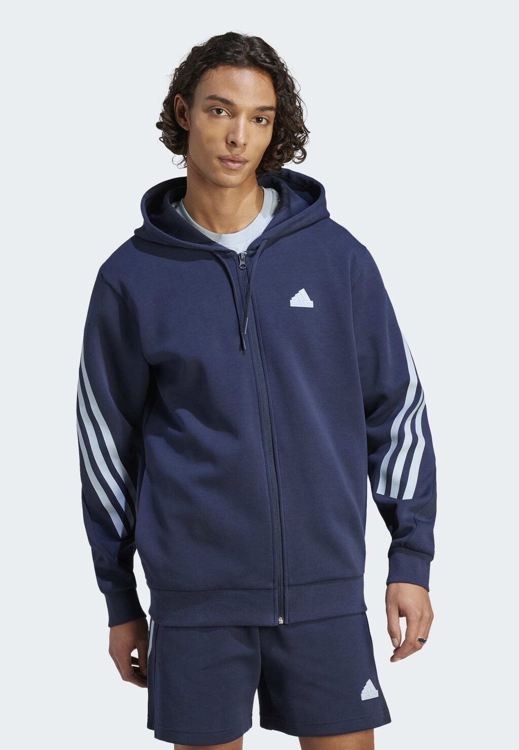 

Толстовка на молнии Adidas Future Icons 3-Stripes, черный, Серый