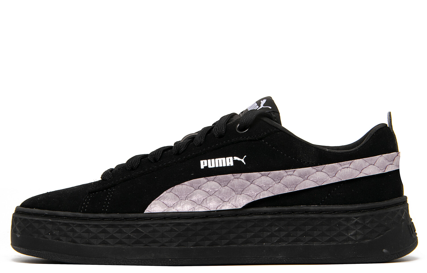 

Кроссовки Puma Smash Platform Skateboarding Shoes Women's Low-top, черный