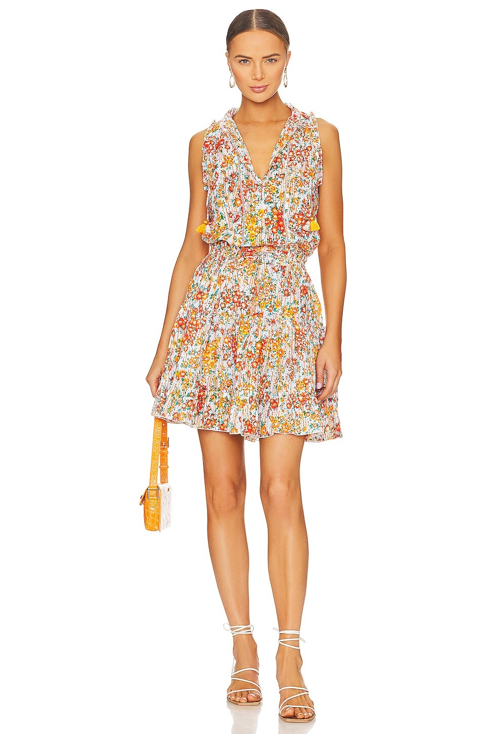 

Платье мини Poupette St Barth Clara, цвет ORANGE AQUARELLE