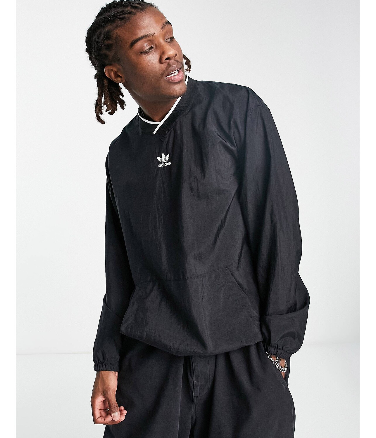 

Черный вязаный свитшот adidas Originals Rekive