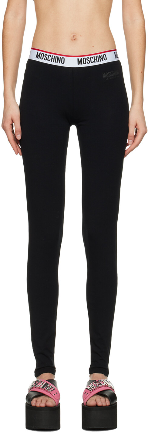 

Черные леггинсы Moschino, цвет Black