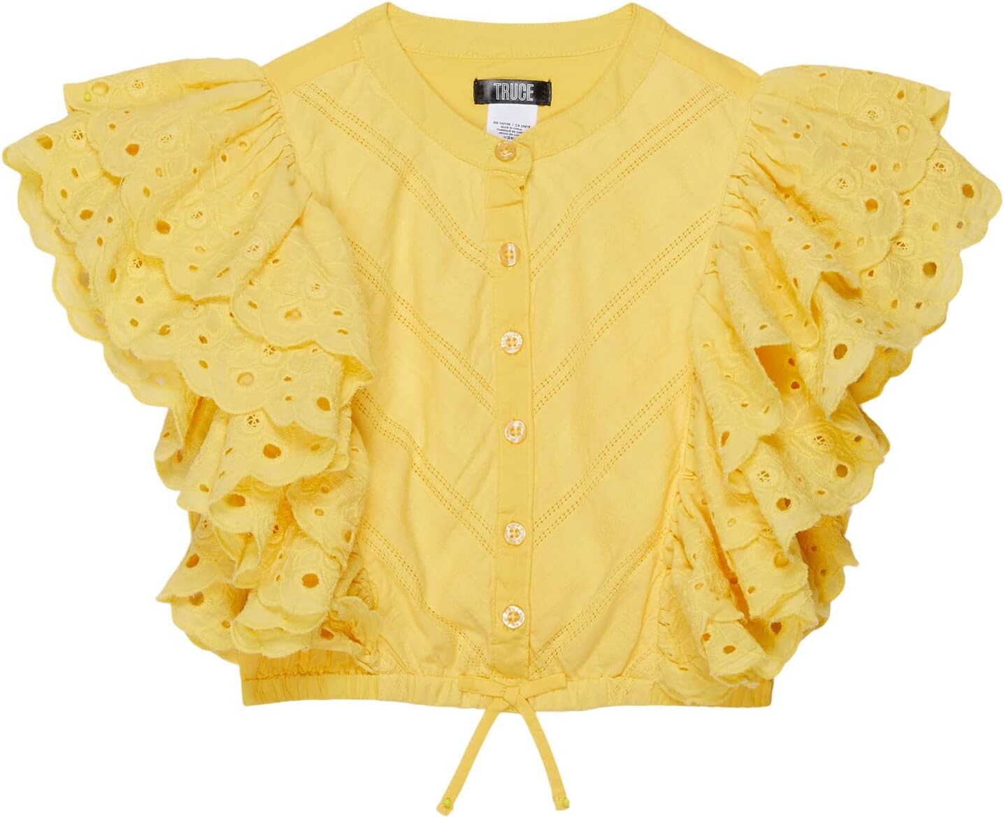 

Топ TRUCE Eyelet Woven Top, цвет Light Yellow