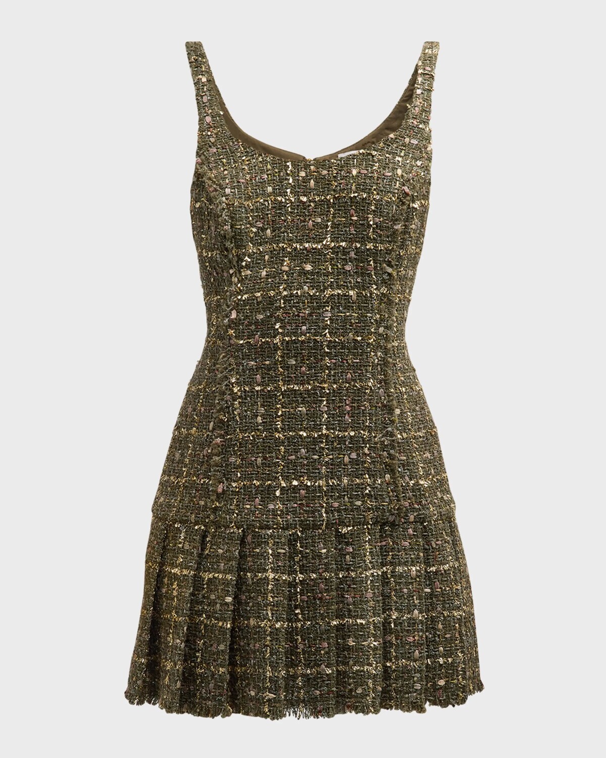 

Твидовое мини-платье Shane Ramy Brook, цвет Dark Sage Tweed