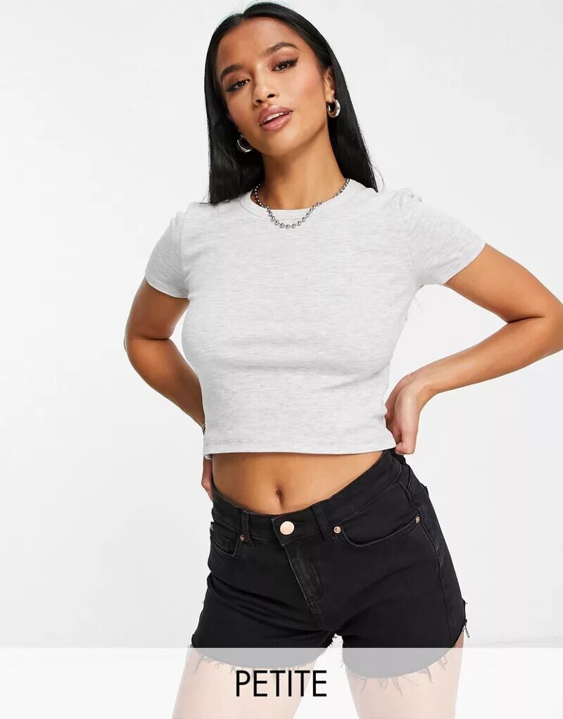 

Серая повседневная футболка Topshop
