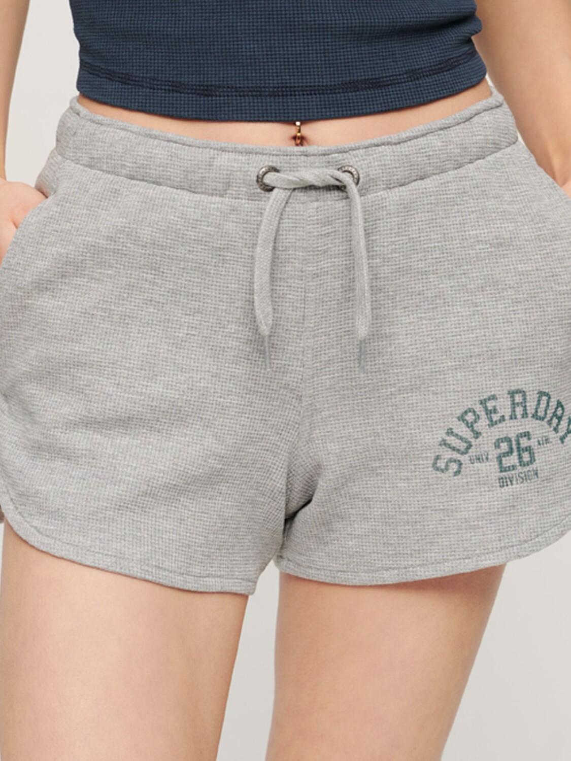

Спортивные вафельные шорты Essential Superdry, серый мергель