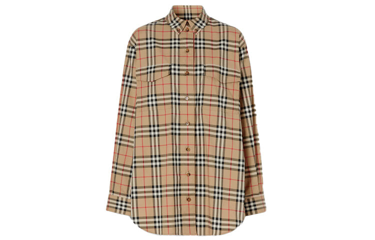 

Рубашка женская Burberry Wmns в клетку, бежевый