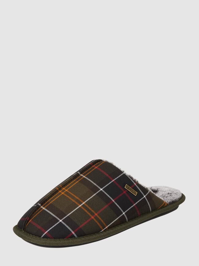 

Тапочки с подкладкой из искусственного меха Barbour, хаки