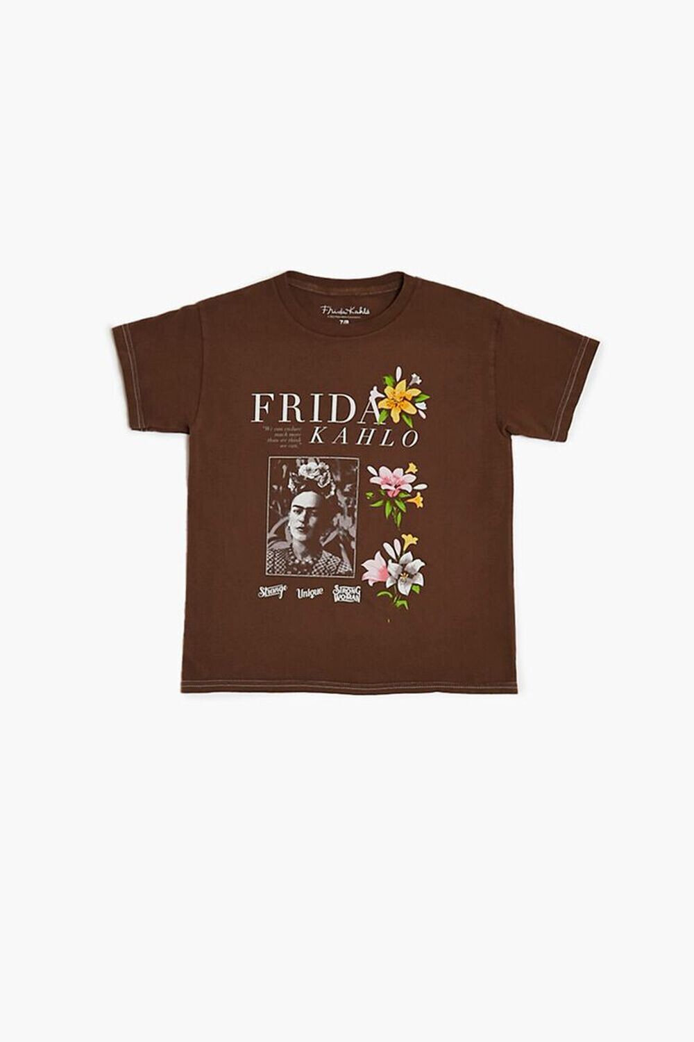 

Футболка с рисунком Фриды Кало для девочек Forever 21, коричневый