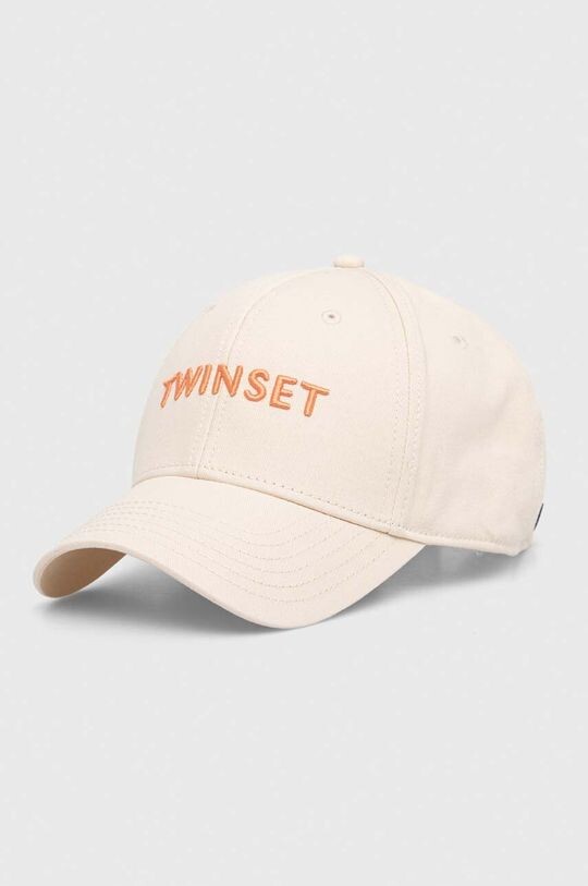 

Хлопковая бейсболка Twinset, бежевый