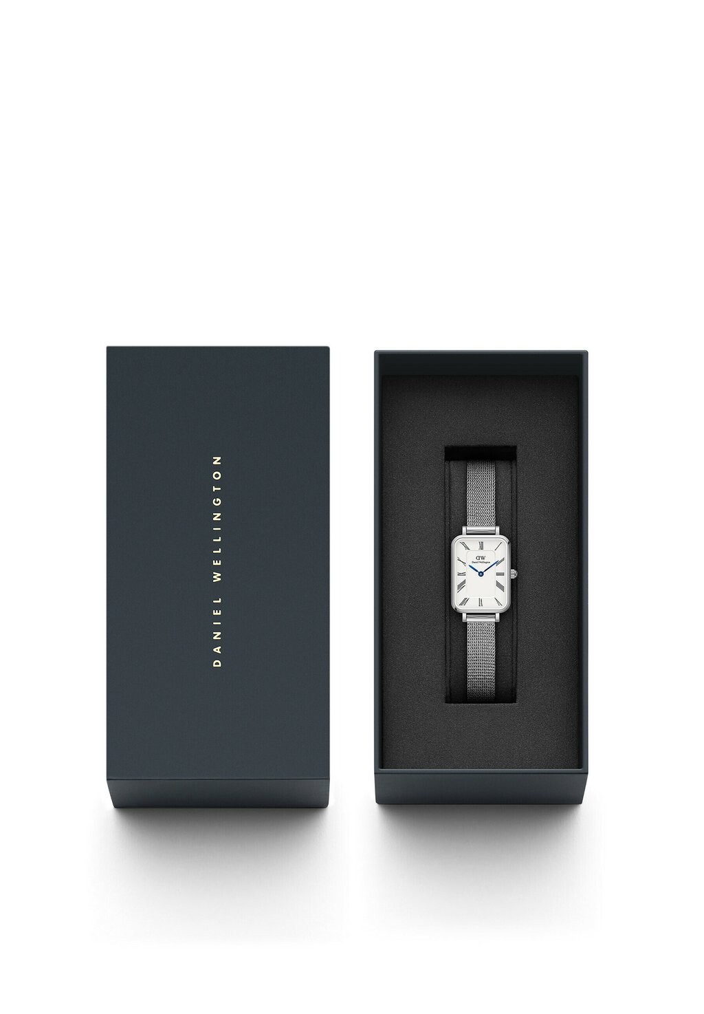 

Часы Quadro Roman Numerals Daniel Wellington, серебристого цвета