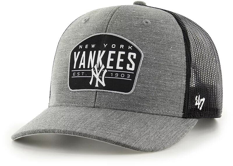 

Мужская темно-серая регулируемая кепка дальнобойщика New York Yankees '47