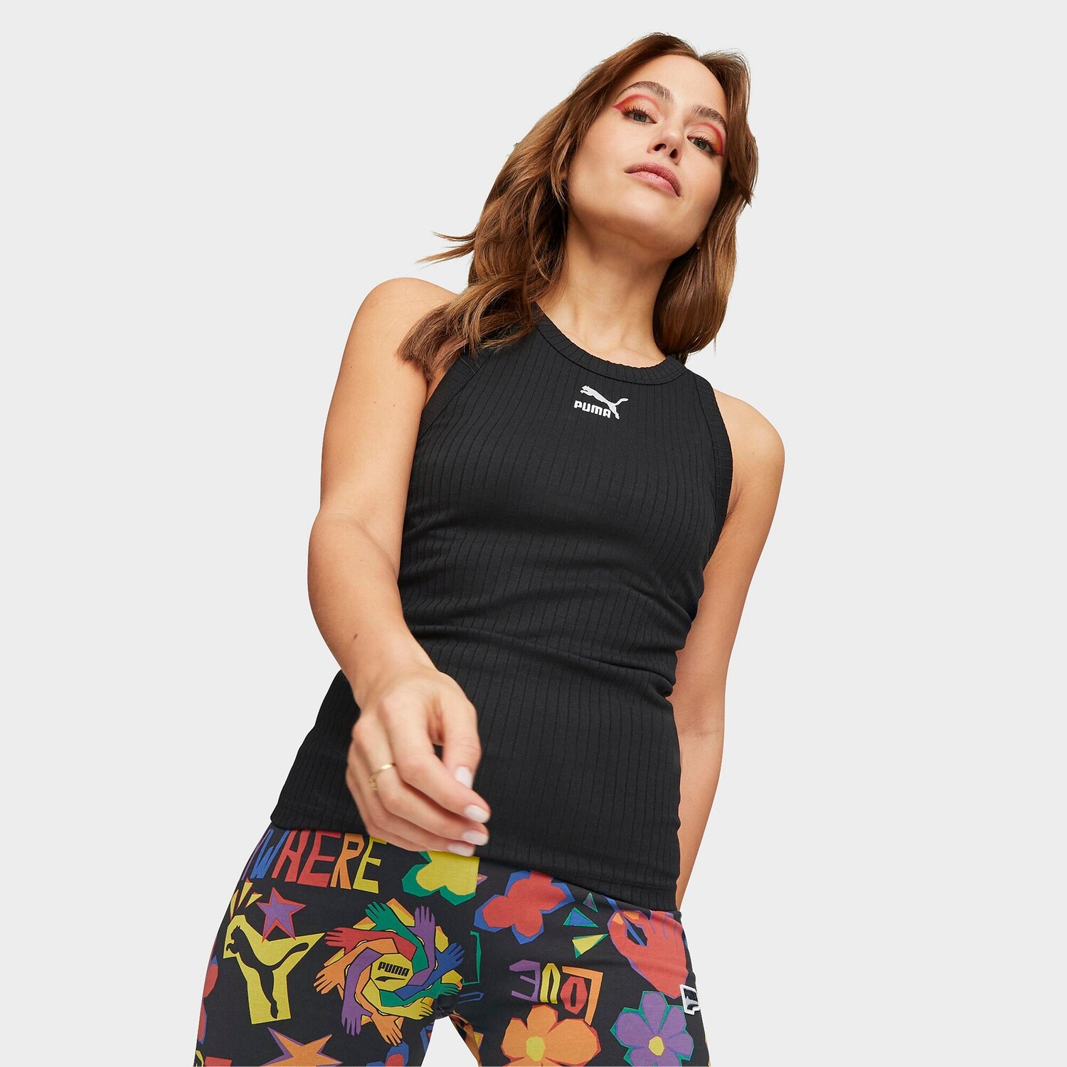 

Женская майка Puma Classics в рубчик, черный