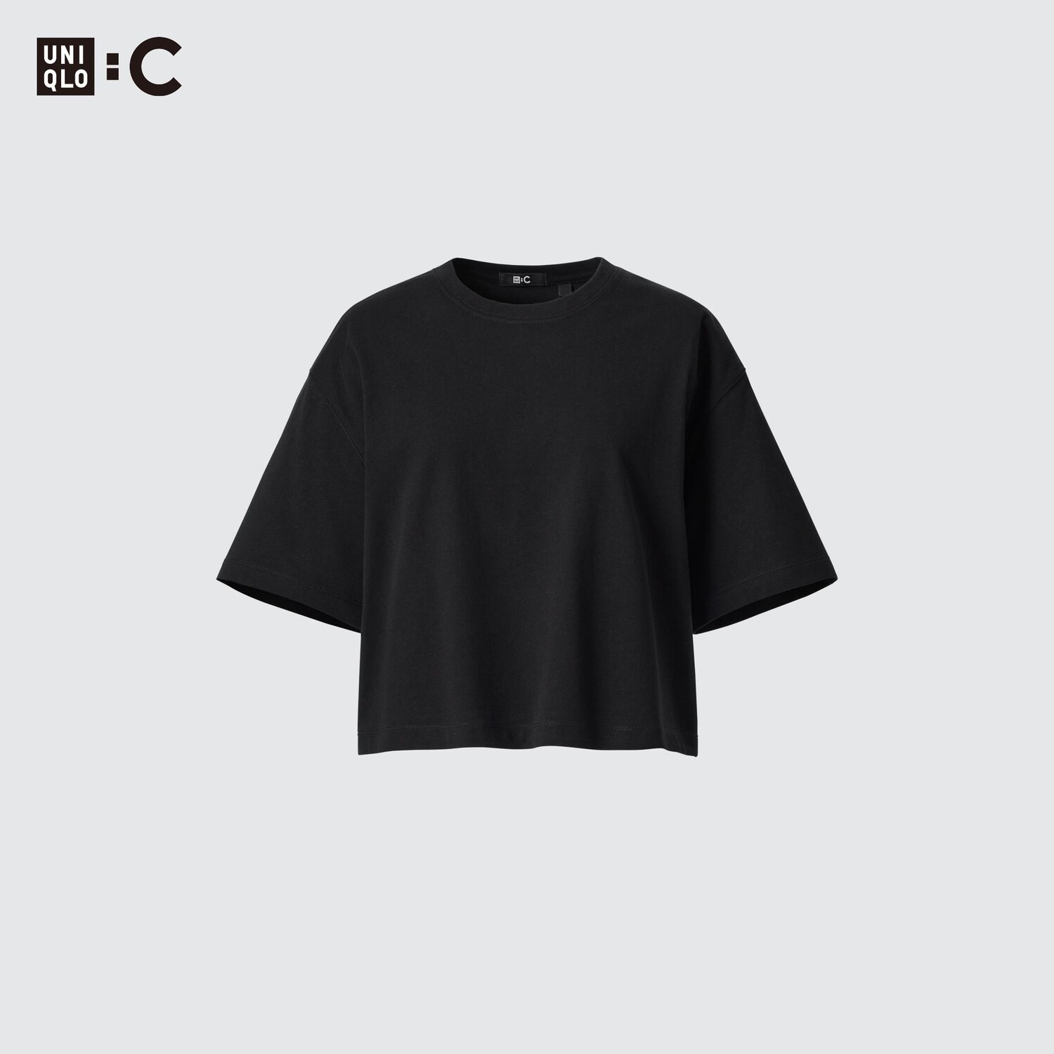 

Футболка оверсайз Uniqlo укороченная, черный